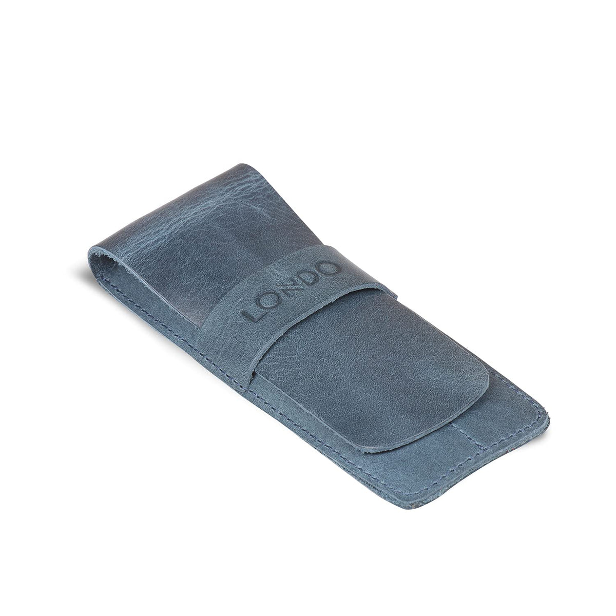 Londo Genuine Leather Pen and Pencil Case with Tuck in Flap, Stationery Bag - Two compartment