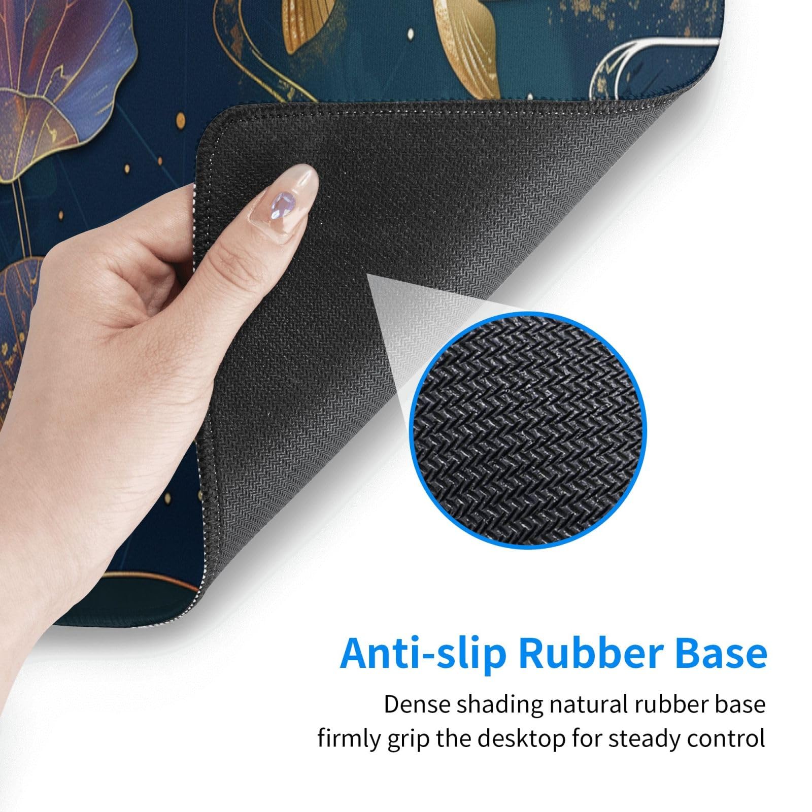 Gaming Mouse Pad Desk Pad,Extended Big Mouse Pad,31.5x11.8 Inch Long Computer Keyboard Mouse Mat