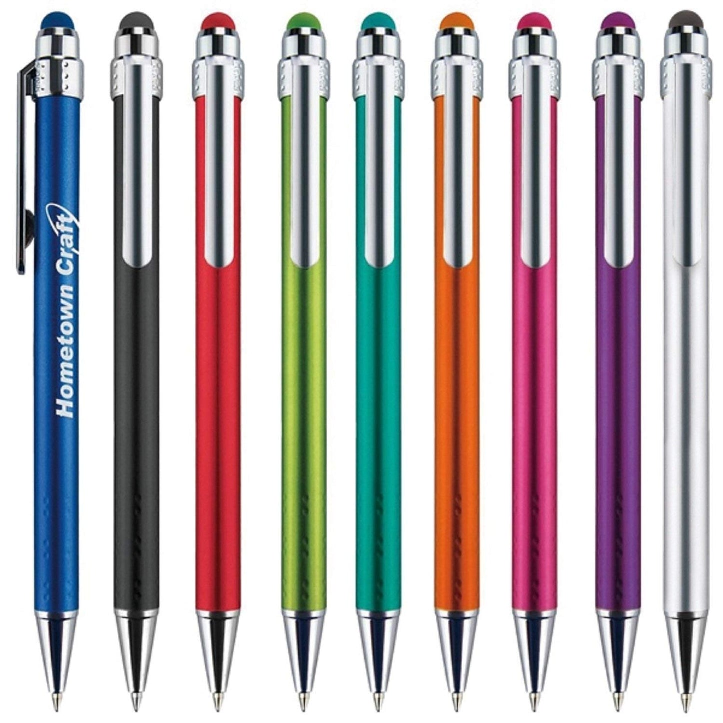 Personalized Pens with Stylus Tip -Bright Vibes- Click action - Custom - Black writing - Printed