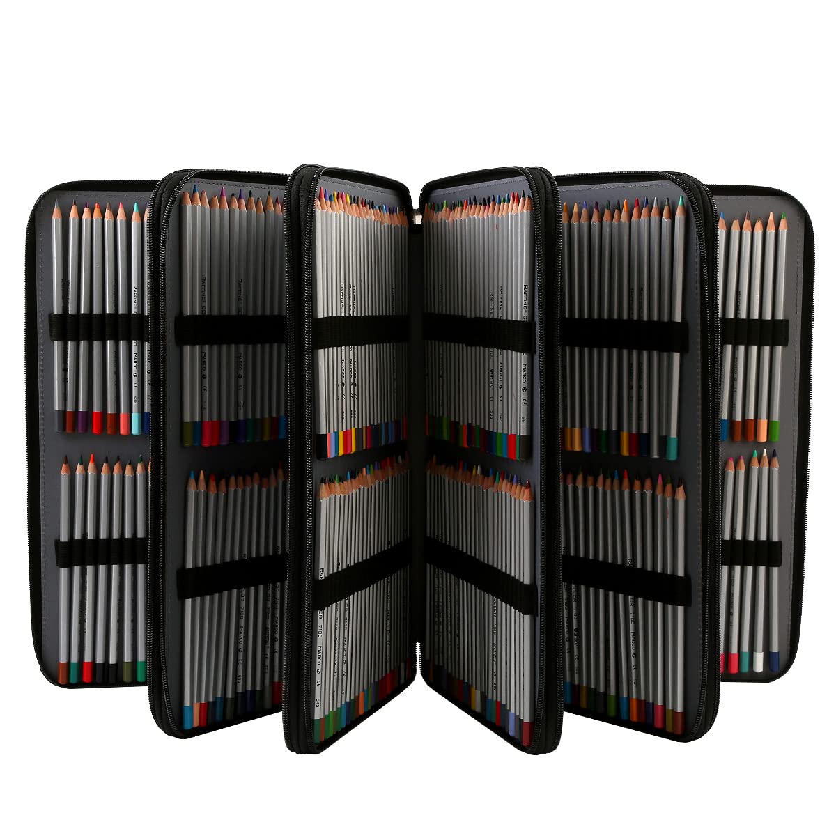 Lbxgap 480 Slots Pencil Case, 5-Layer Organizer with Shoulder Strap