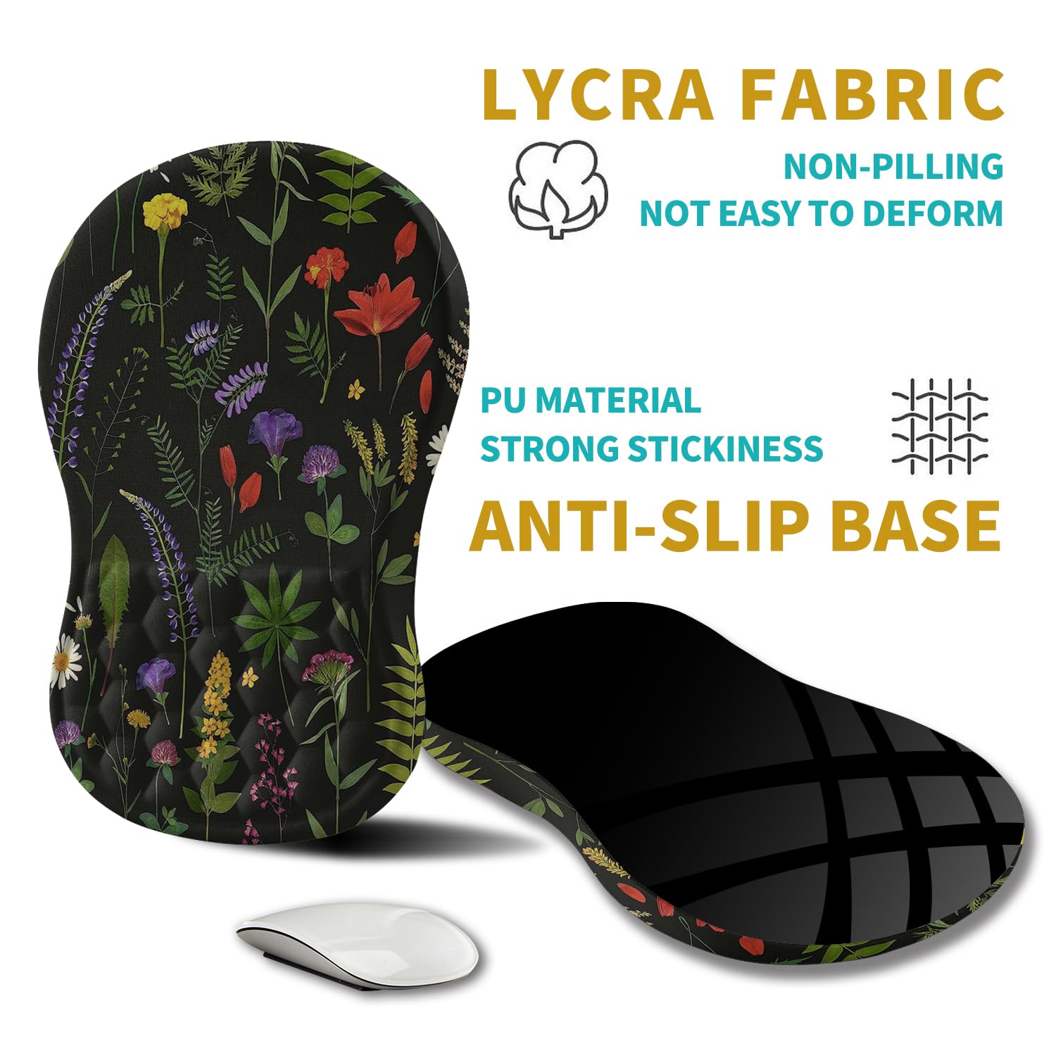 Hokafenle Ergonomic Mouse Pad Wrist Support, Wrist Rest Mousepad for Carpal Tunnel Pain Relief with