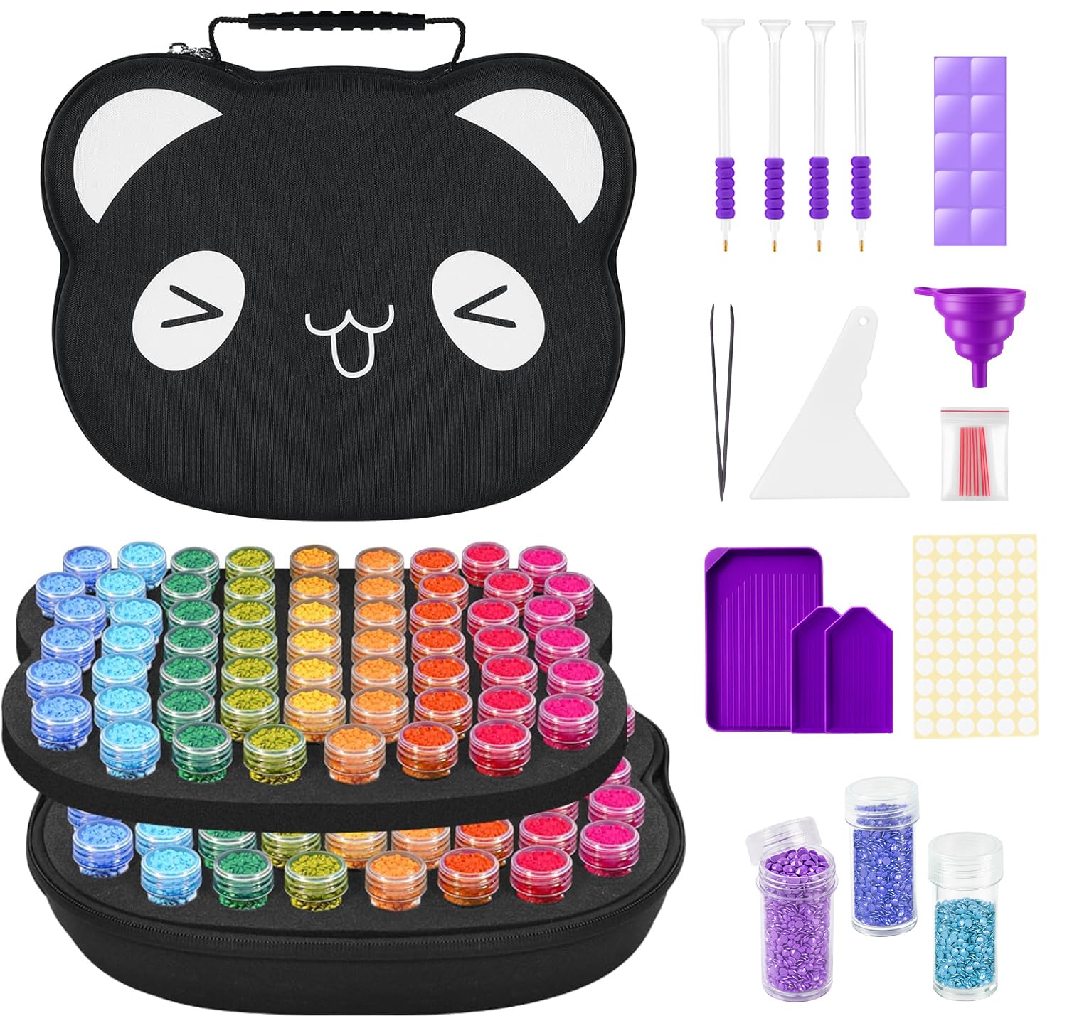 ZORETCO Diamond Art Storage - 120 Containers Diamond Art Kits for Adults