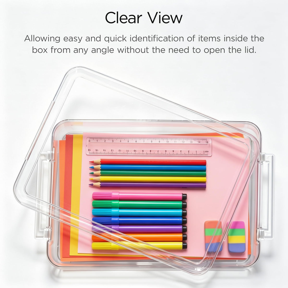 Citylife 3Packs Scrapbook Paper Organizer, Stackable Clear Organizer