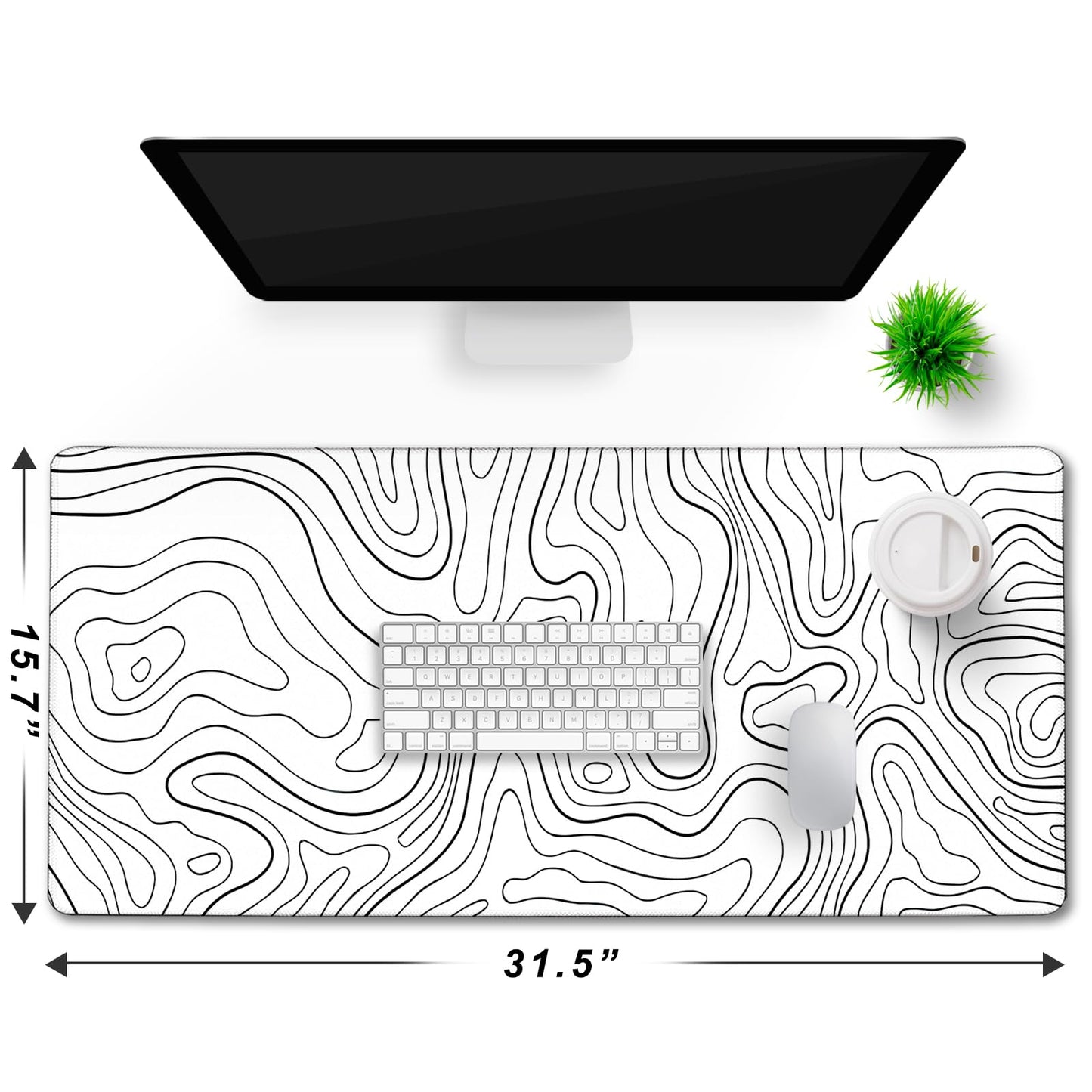 TEDNETGO Extra Large Mouse Pad, Gaming Mouse Pad, Waterproof Extra Large Mousepad with Stitched