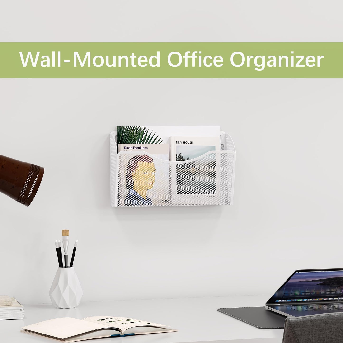 EasyPAG Wall File Organizer, Metal Mesh Hanging File Folder Holder for Letter/A4 Size Folders