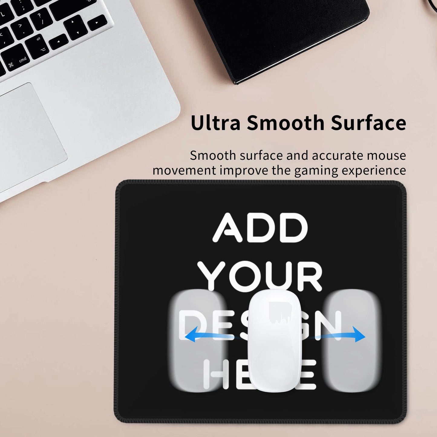 OHORTEB Custom Mouse Pad with Photo, Personalized Image Text Laptop Desk Mat, Customized Non-Slip
