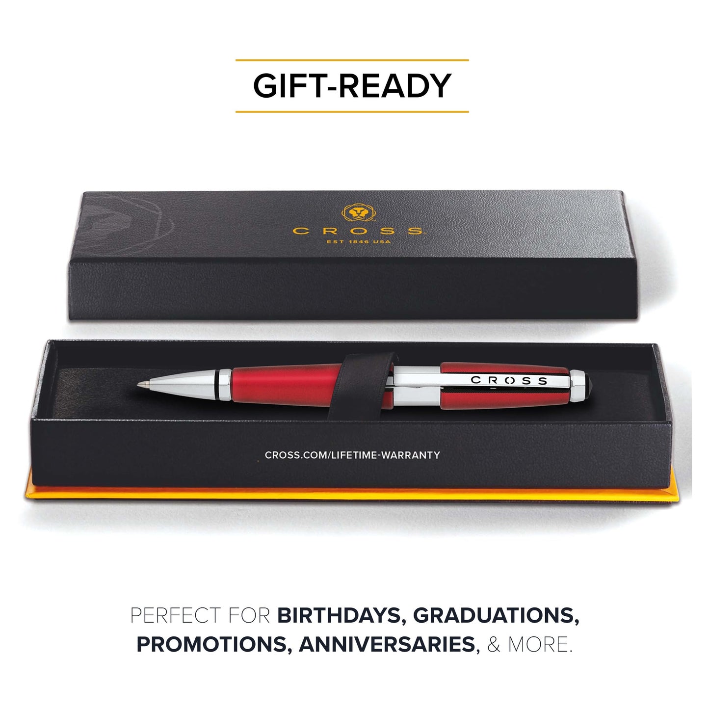 Cross Edge Formula Red Selectip Rollerball Pen, Medium Point, Black Ink