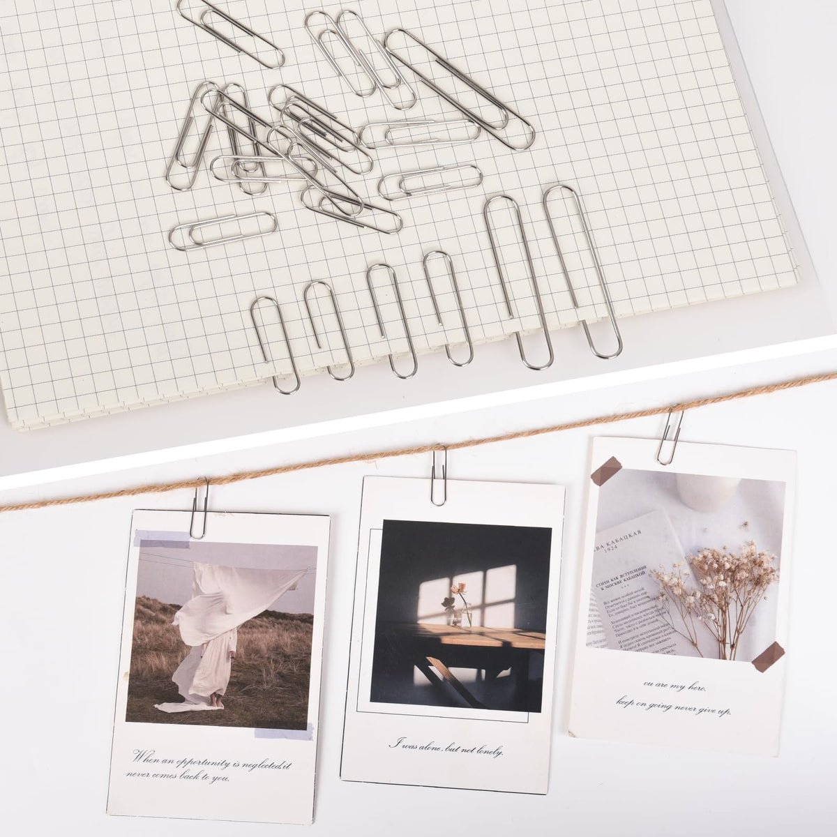 500PCS Paper Clips and Binder Clips Assorted Sizes