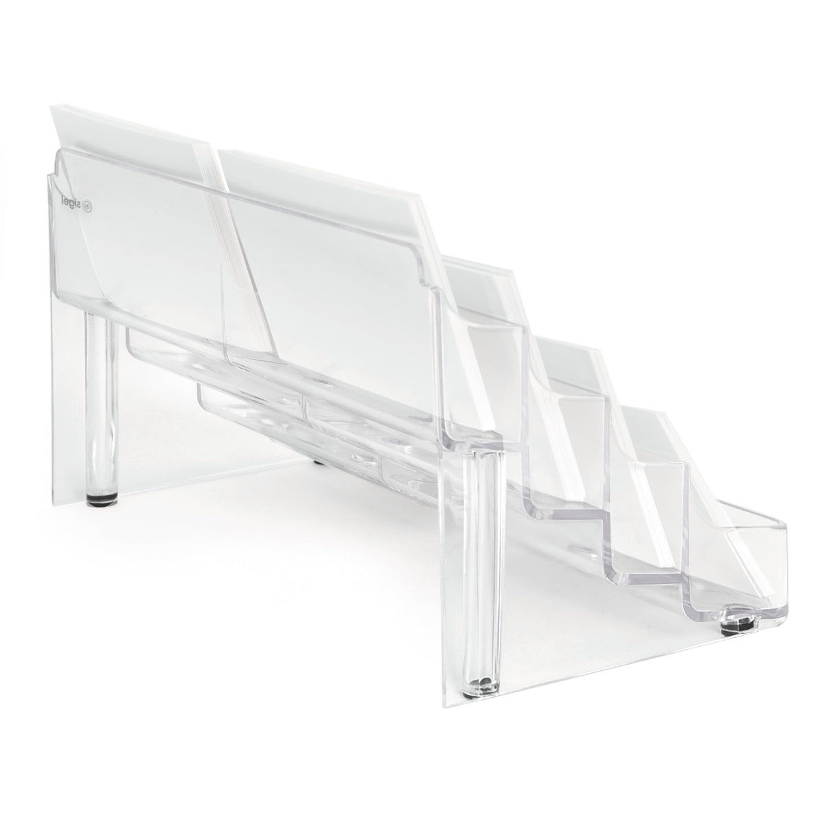 Sigel VA138 Business Card Display Stand, Clear, for up to 560 Cards (max. 3.7 x 3.35 inches)