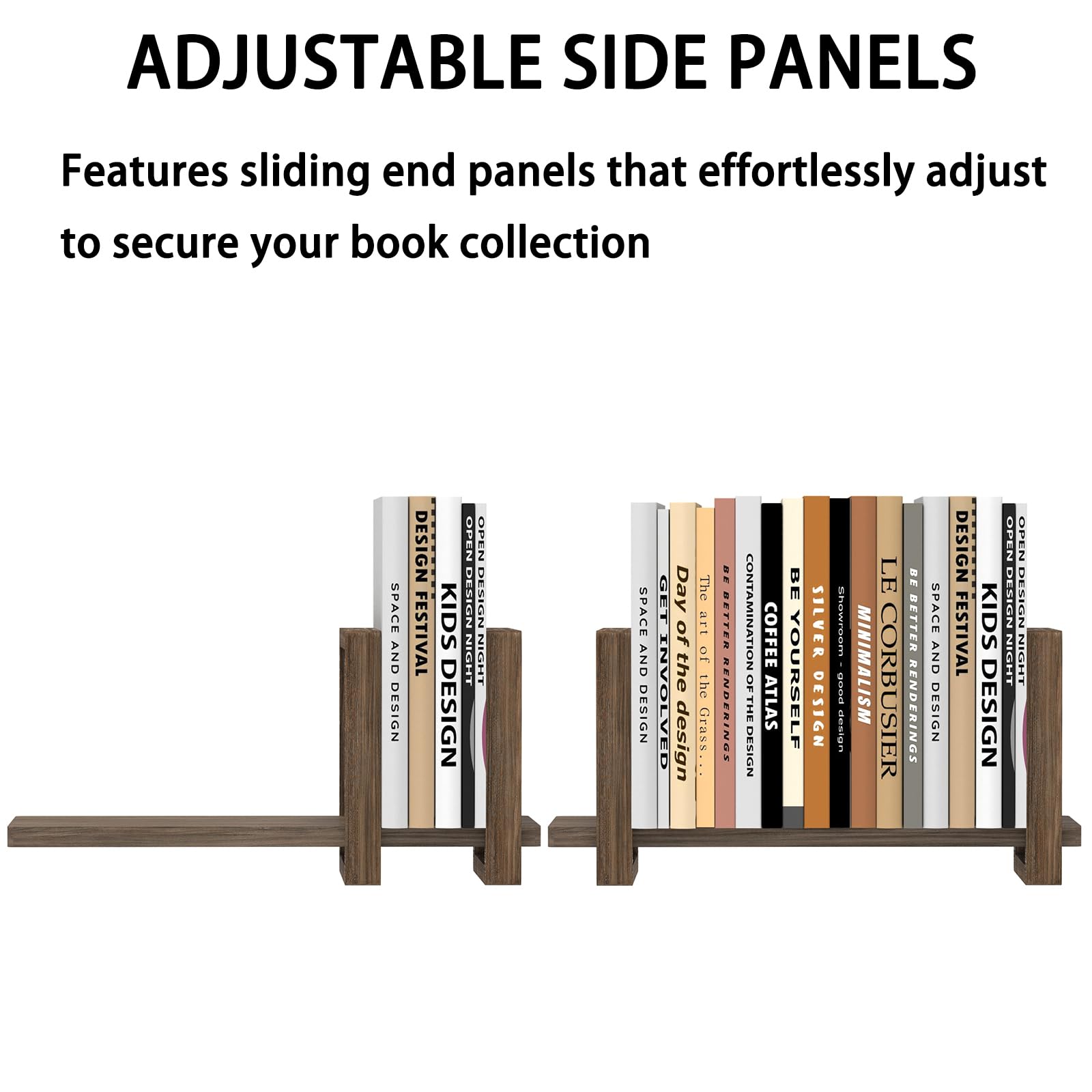 Adjustable Desktop Bookshelf Wooden Desk Book Holder Organizer Tabletop Bookshelf Mini Book Shelf