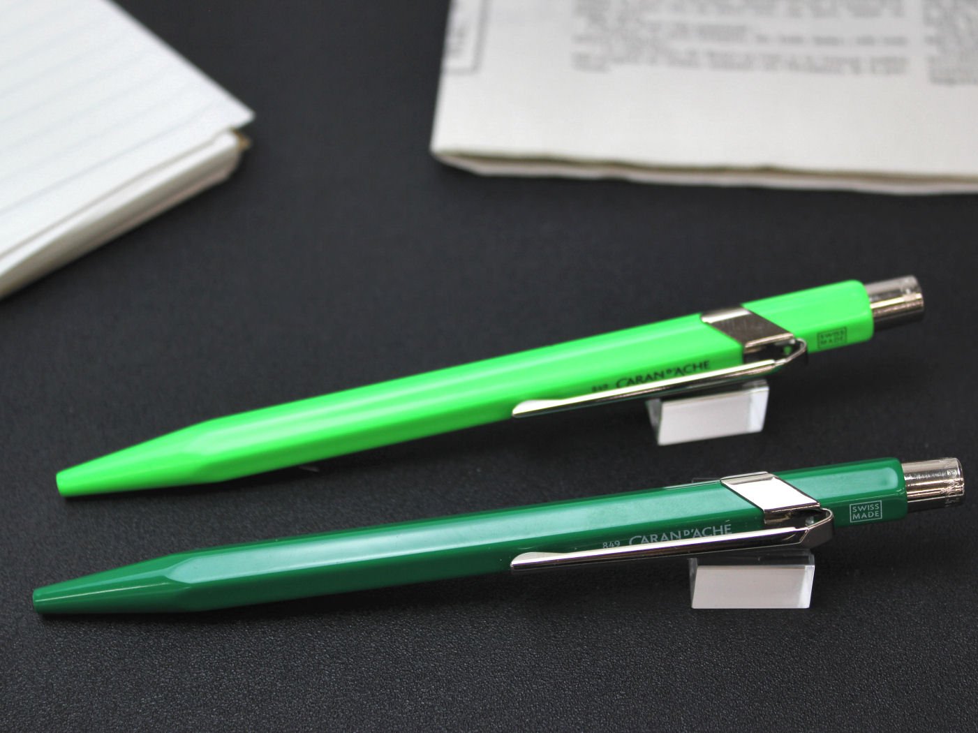 Caran D'ache Ballpoint Pen, Metal Green (0849-210)