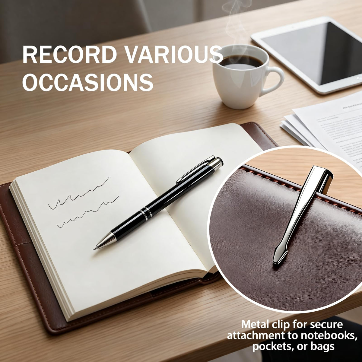 50 Pack Engraved Metal Ballpoint Pen, Custom Logo, Retractable Pen