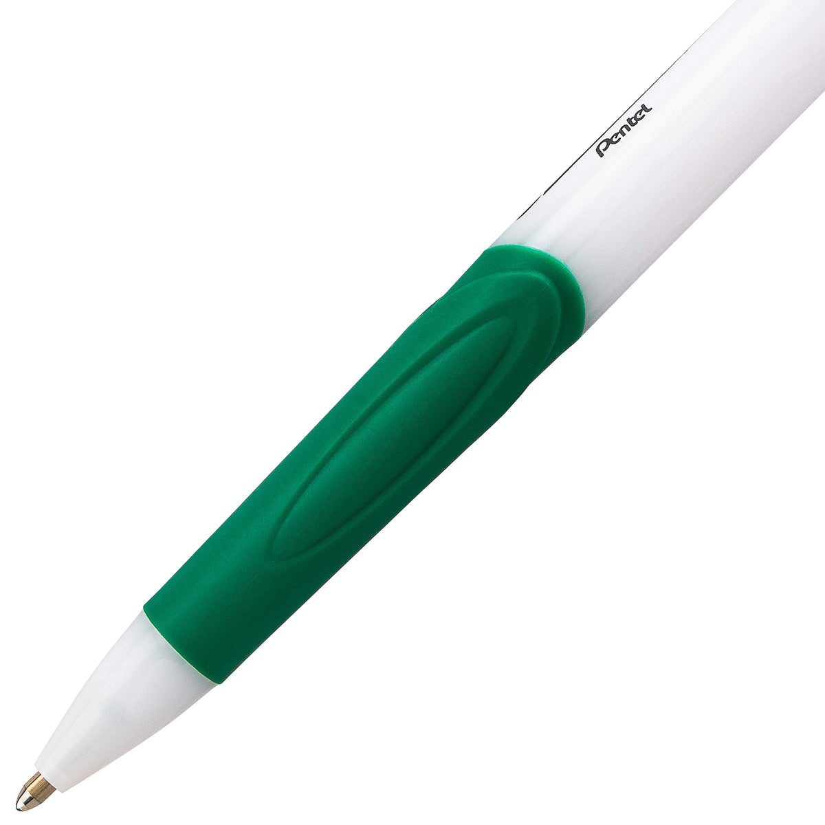 Pentel GlideWrite Ballpoint Pen with TechniFlo Ink, (1.0mm) Medium Line, Green, Box of 12 (BX910-D)