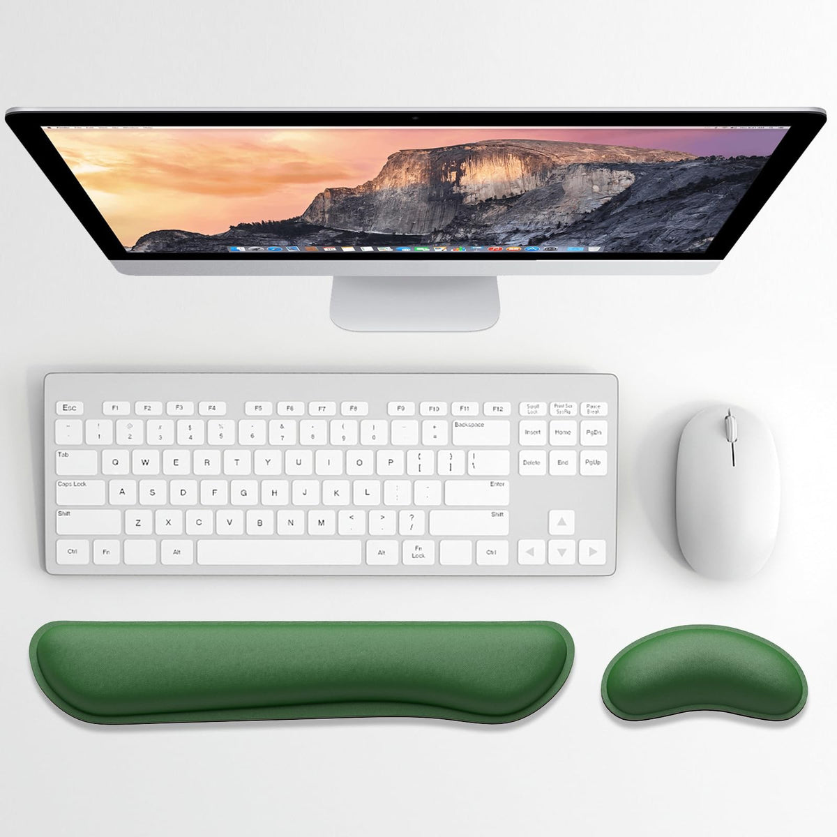 Dapesuom Enlarge Keyboard Wrist Rest, Memory Foam Wrist Cushion for Desk Mats Support, Cute Typing