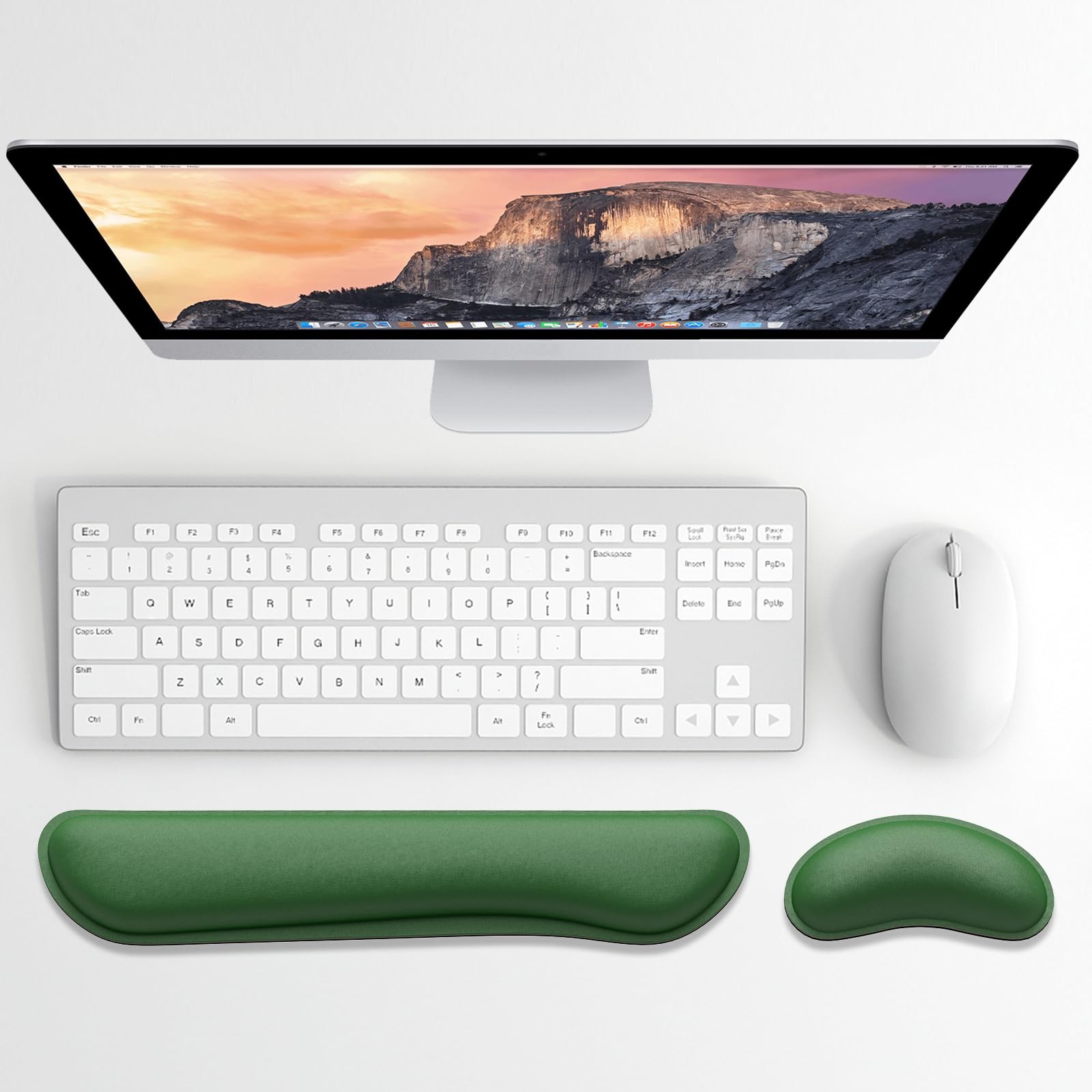 Dapesuom Enlarge Keyboard Wrist Rest, Memory Foam Wrist Cushion for Desk Mats Support, Cute Typing