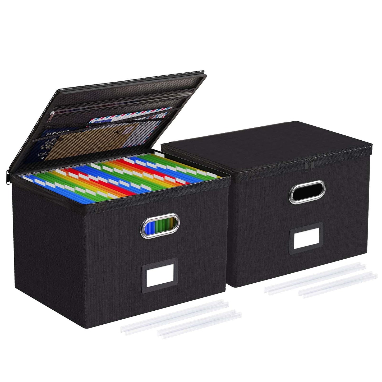Oterri File Box Large 2-Pack Hanging Organizer for Letter/Legal-Size Folder