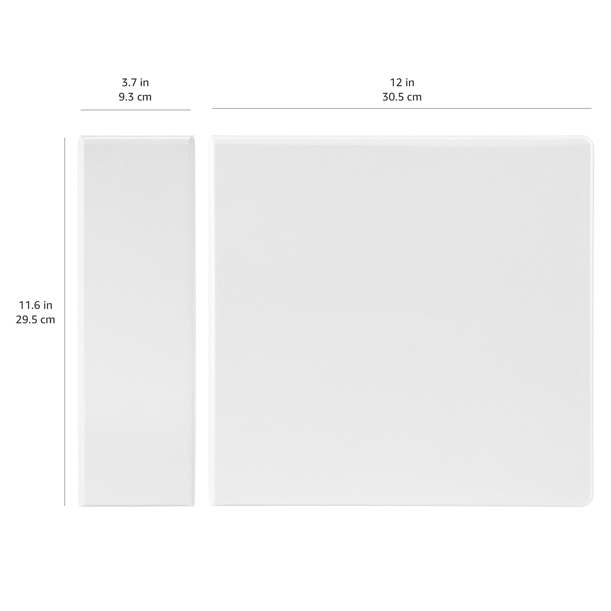 Amazon Basics 3 Ring Binders, 3 Inch D-Ring Organizer for School, Home Office, Paper Storage