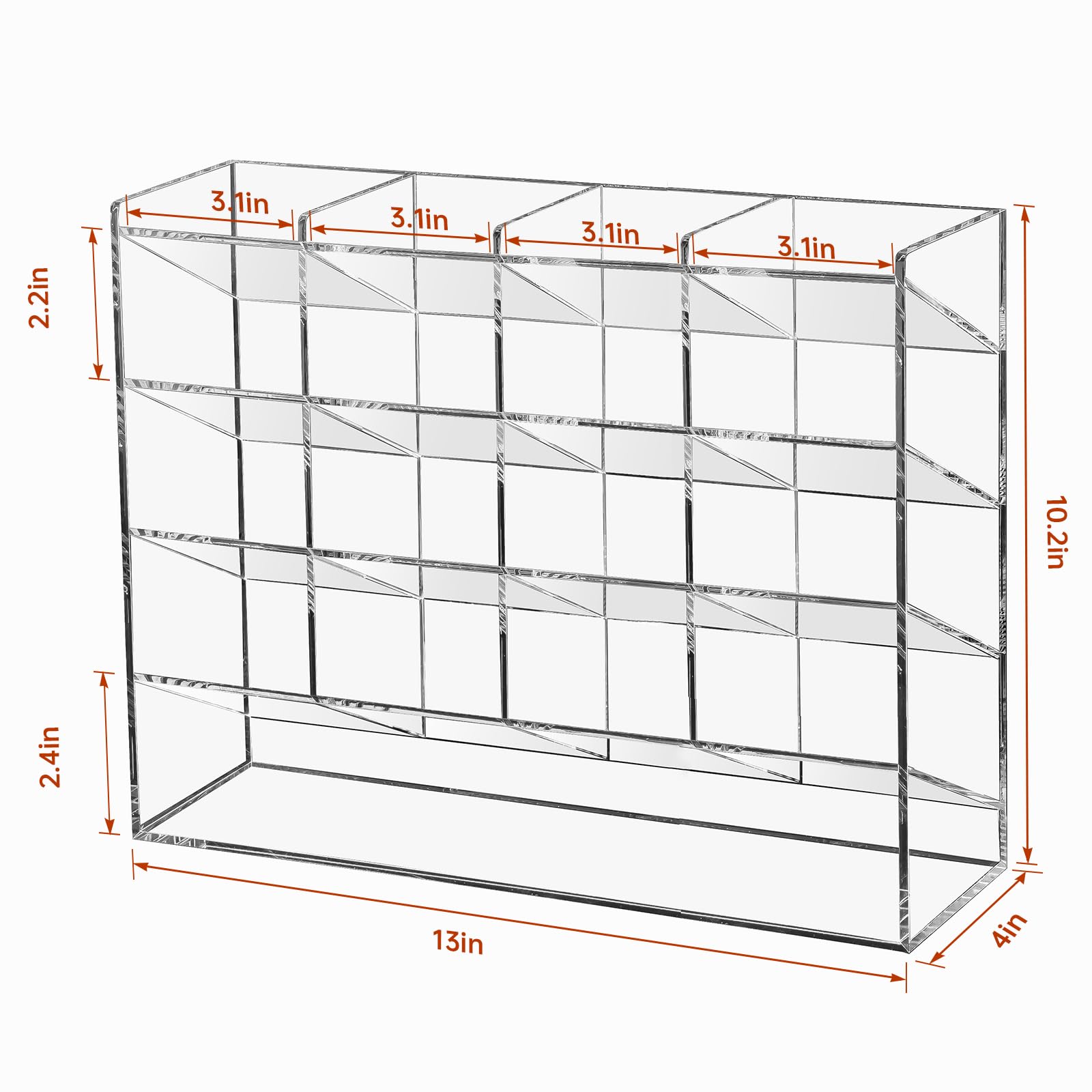BEYGORM Acrylic Vertical Marker Organizer for 200 Markers, Desk Orgaizer