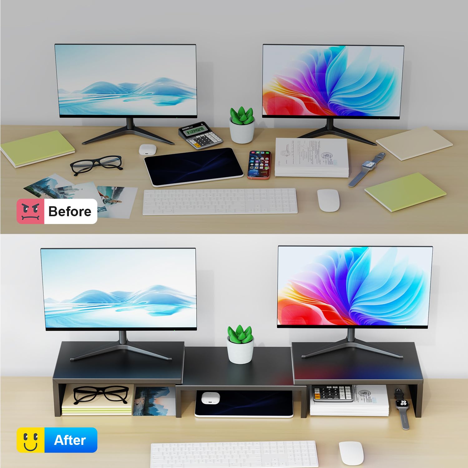 OUTIOE Dual Monitor Stand Riser
