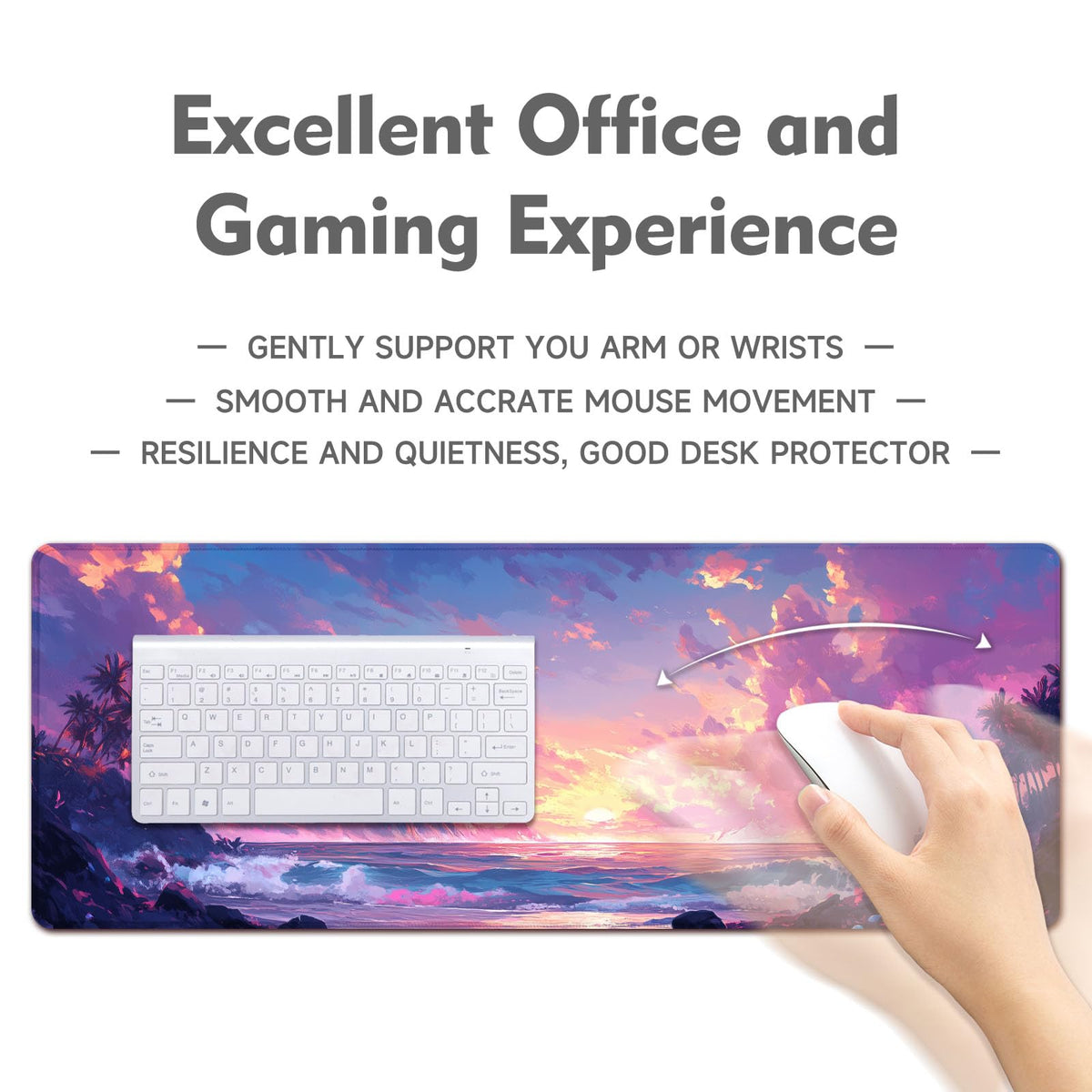 Desk Mat Mouse Pad Gaming Desk Pad XL Large Mouse Mat Office Decor Accessories (Pink D)
