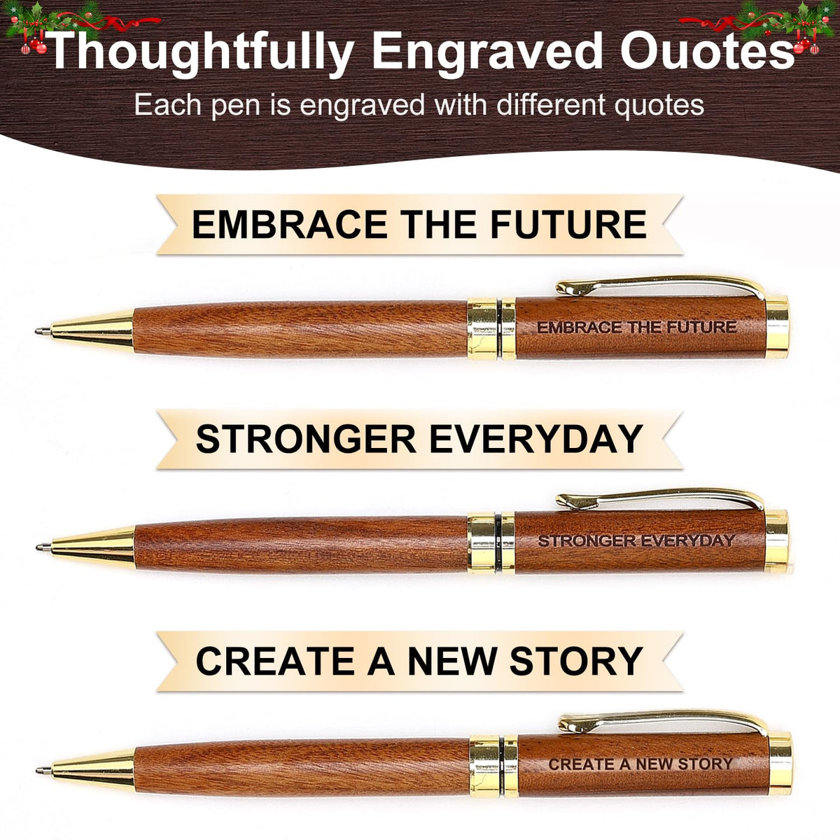Farewell Gifts for Coworkers Leaving Job Goodbye Gift Wood Engraved Pen Set