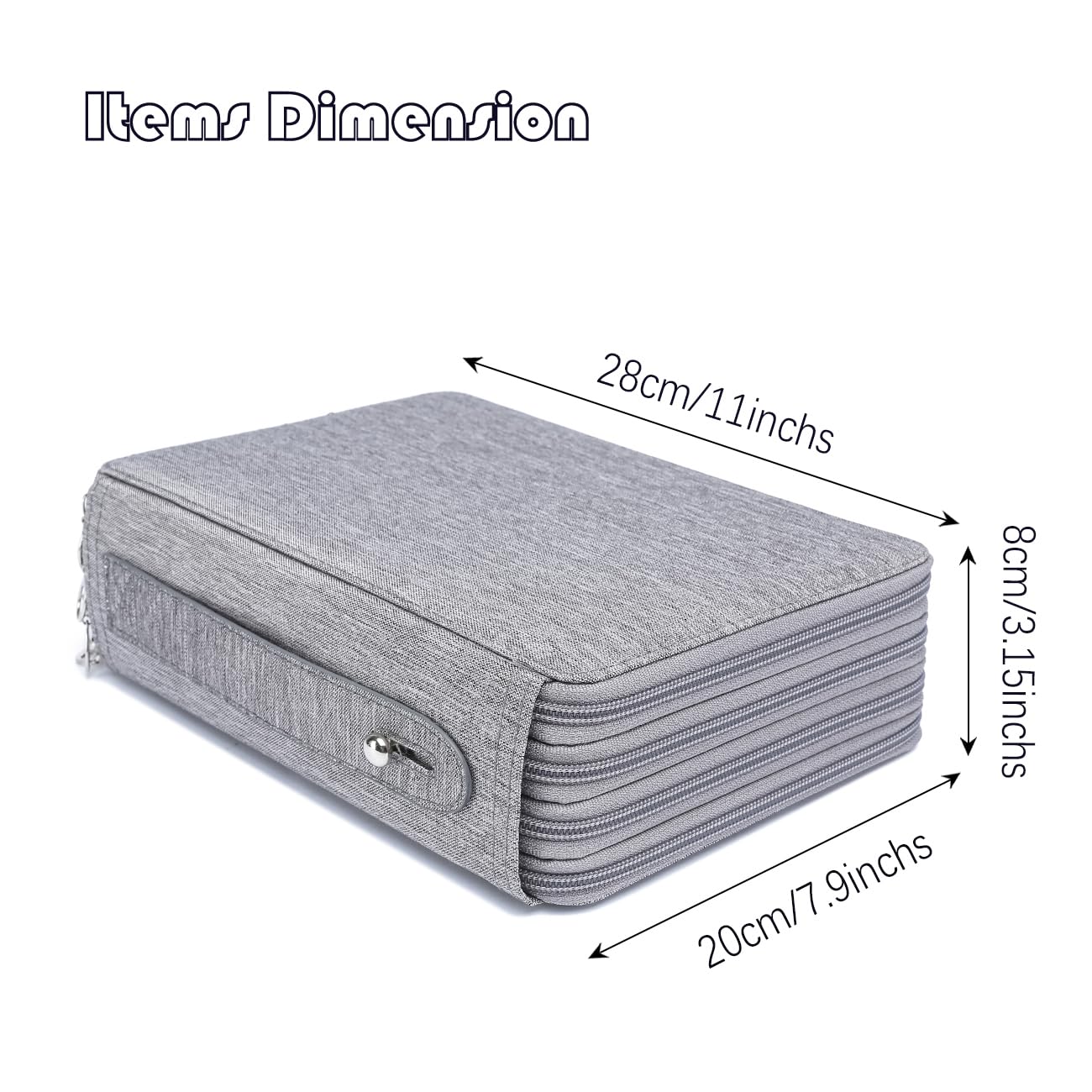 YOUNGCOL 200 Slots Colored Pencil Case - Deluxe Oxford Fabric Pencil Organizer Holder With Zipper