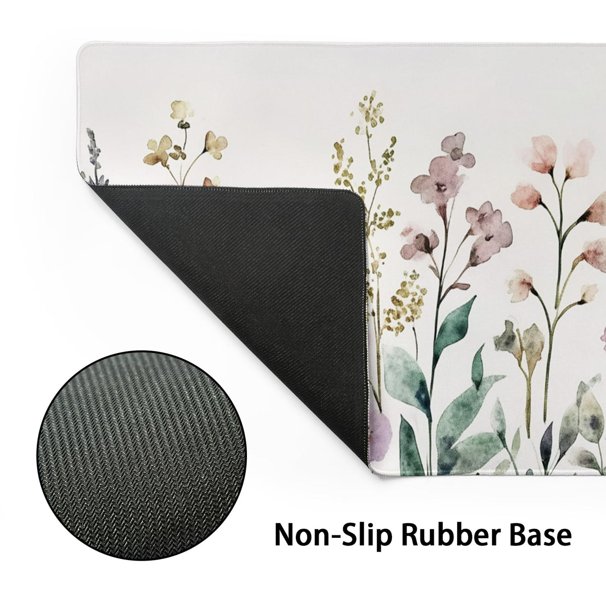 Floral Desk Mat Large Extend Mouse Pad XXL Beige Boho Desk Pad 35.4x15.7 Inch Cute Minimalist