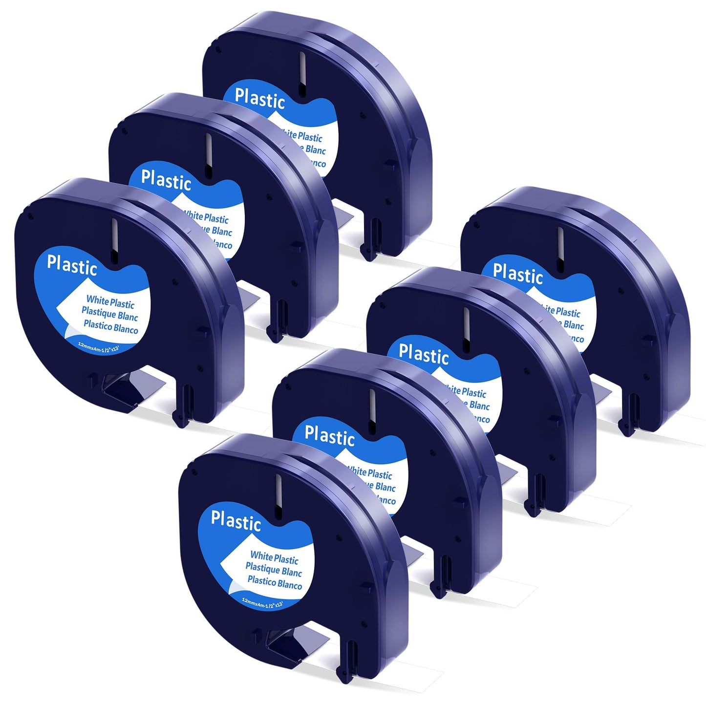 7 Pack Compatible with Dymo Letratag Plastic Label Maker Refill 91331