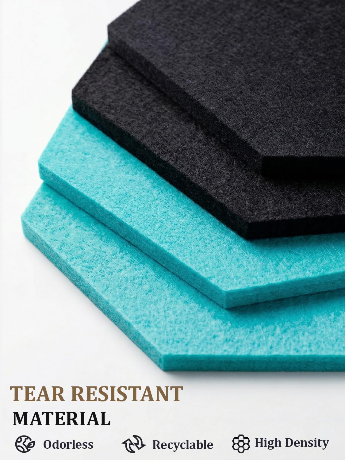 Uoisaiko 8-Pack Hexagon Felt Bulletin Board Tiles, Cork Board Alternative