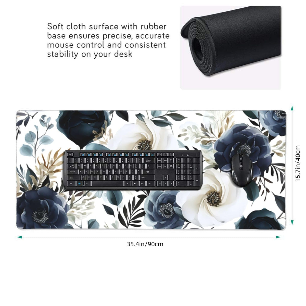 35.4 x 15.7 in, XXL Large Mouse Pad for Desk, Extended Keyboard Mouse Mat for Computer Office, Big