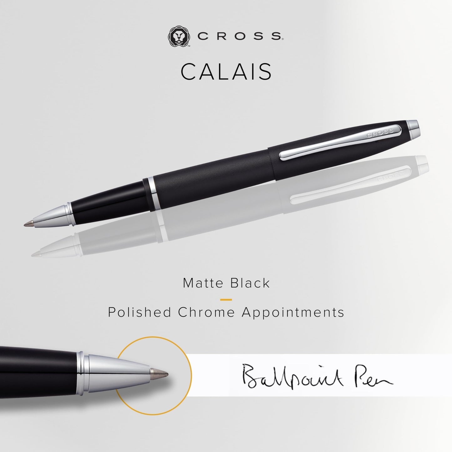 Cross Calais Rollerball Pen, Matte Black, Medium Point, Black Ink