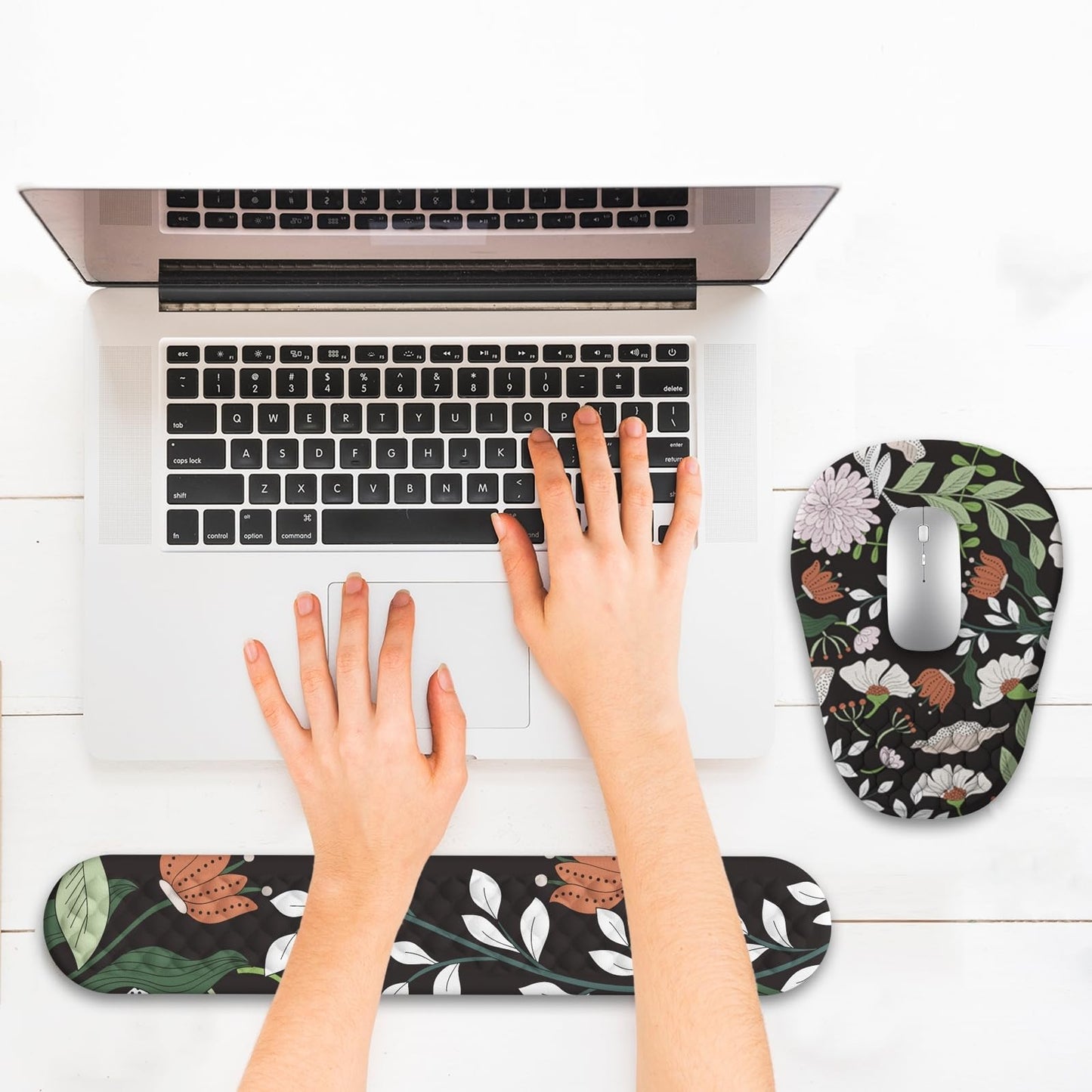 Hasinart Ergonomic Mouse Pad and Keyboard Wrist Rest with Massage Design, Space-Saving Mouse Pad