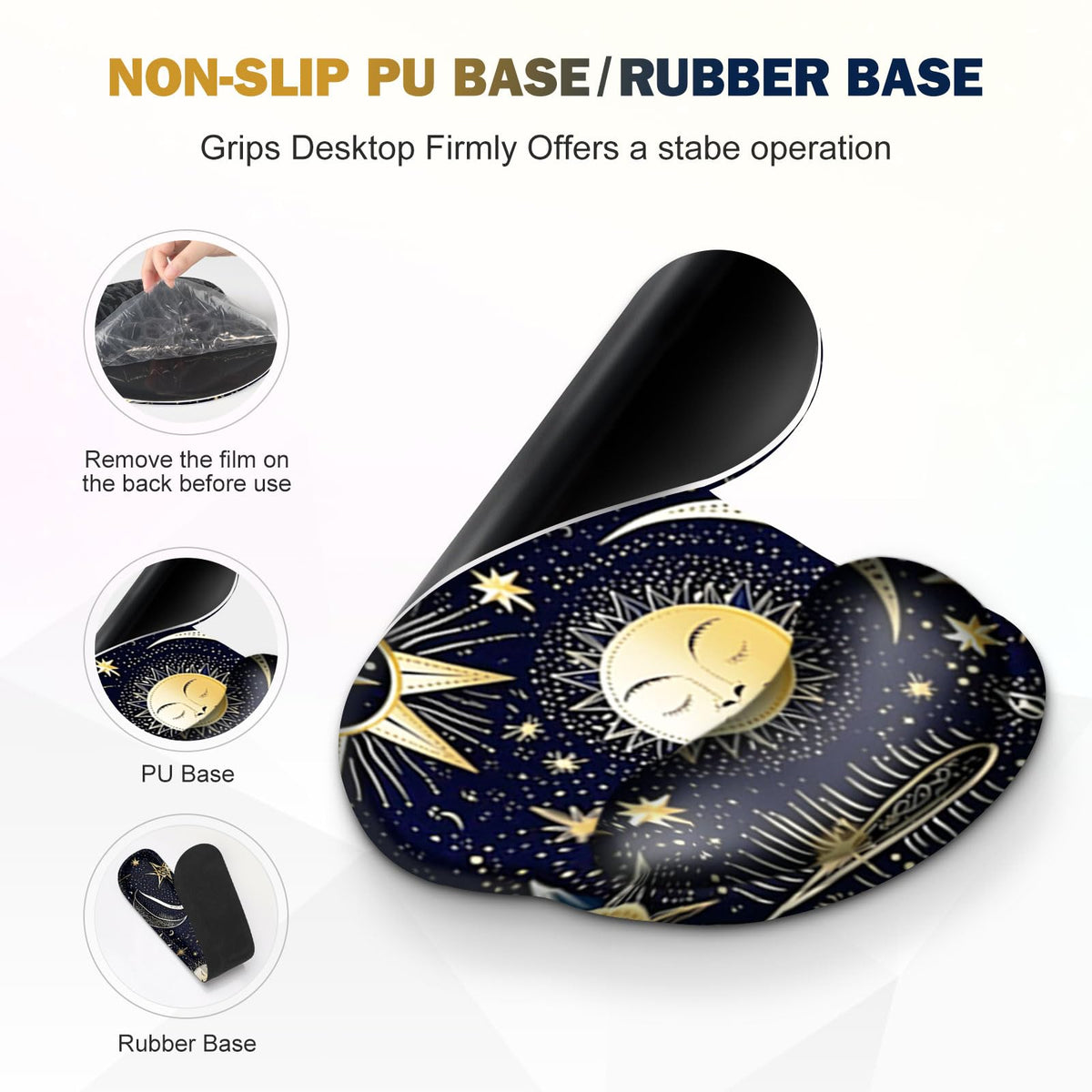 Gaming Mouse Pad, Large Desk Mat, Cute Desk Pad Protector, 4in1 XXL Mousepad + Keyboard Wrist