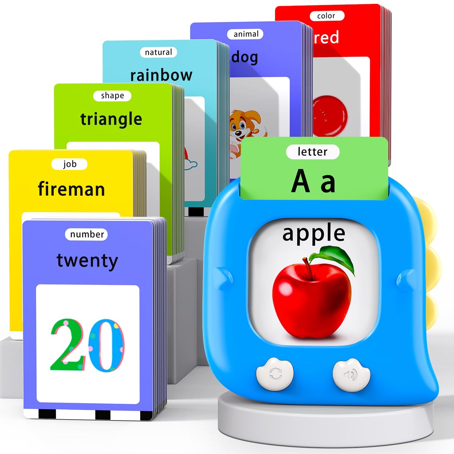 Kidzdo 520 Words Talking Flash Cards, Birthday Gifts for 3 4 5 6 Year Old Boys, Early Education