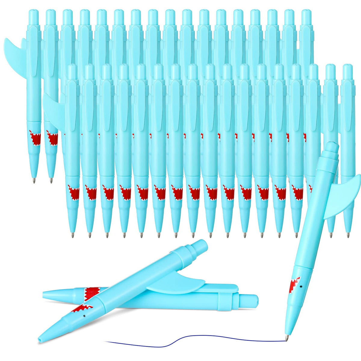 Sinmoe Shark Pens for Kids Cute Fun Pens Bulk Plastic Novelty Shark Pencil Back to School Sharks
