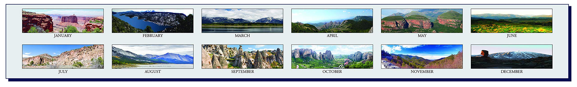 House of Doolittle 2021 Monthly Desk Pad Calendar, Earthscapes Mountains, 22 x 17 Inches, January