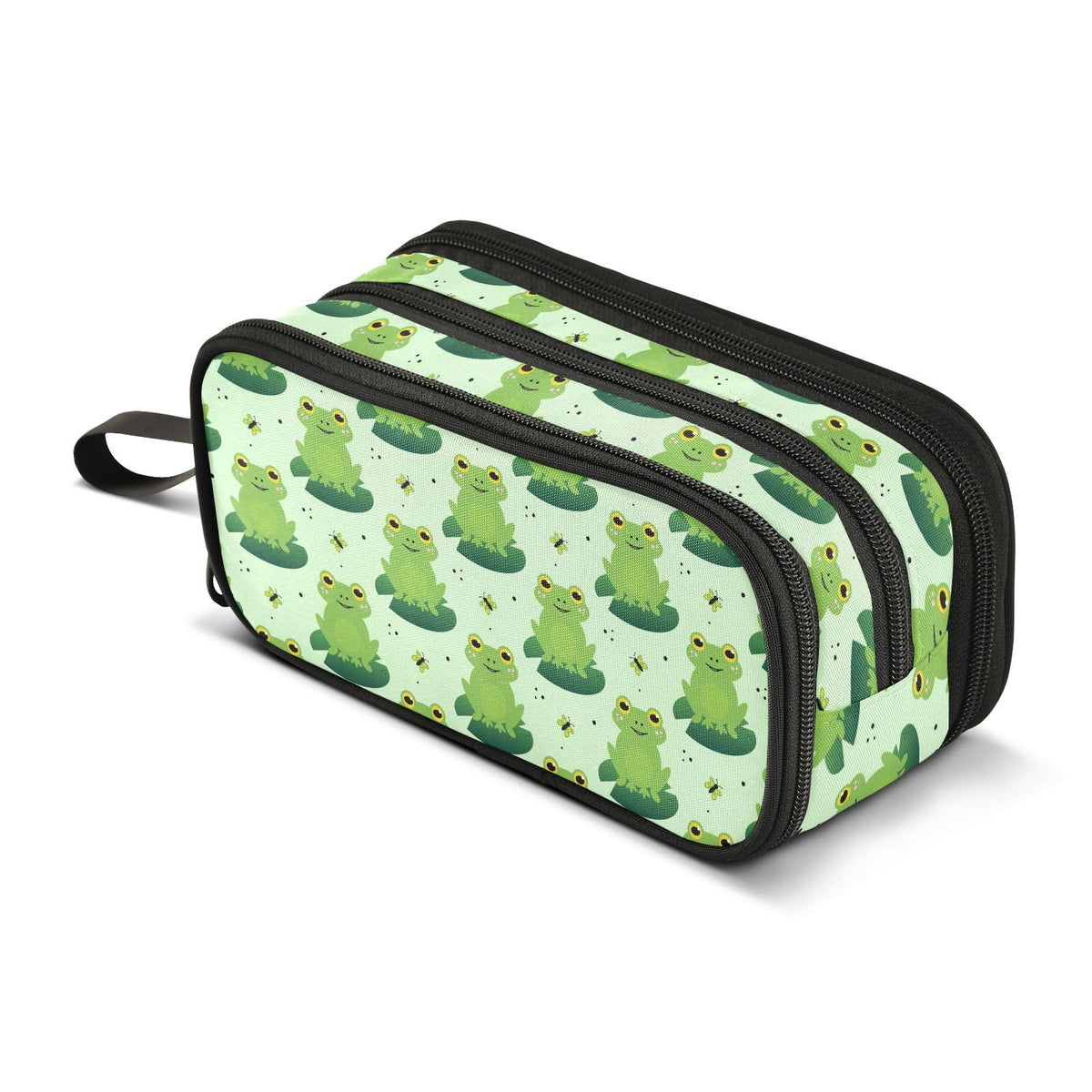 Sletend Pencil Case Cute Frog 3 Compartments Pencil Pouch