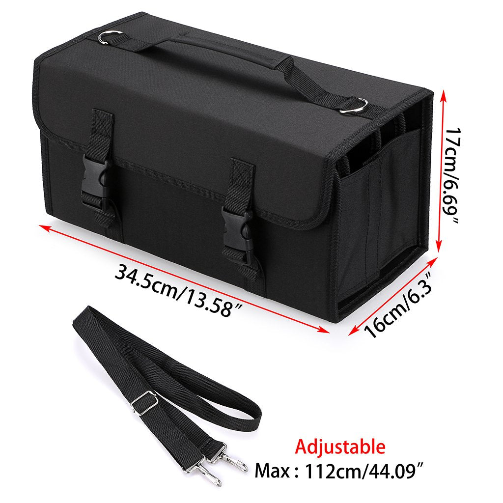 BTSKY New 120 Slots Marker Case Lipstick Organizer-Canvas Markers Holder for for Primascolor