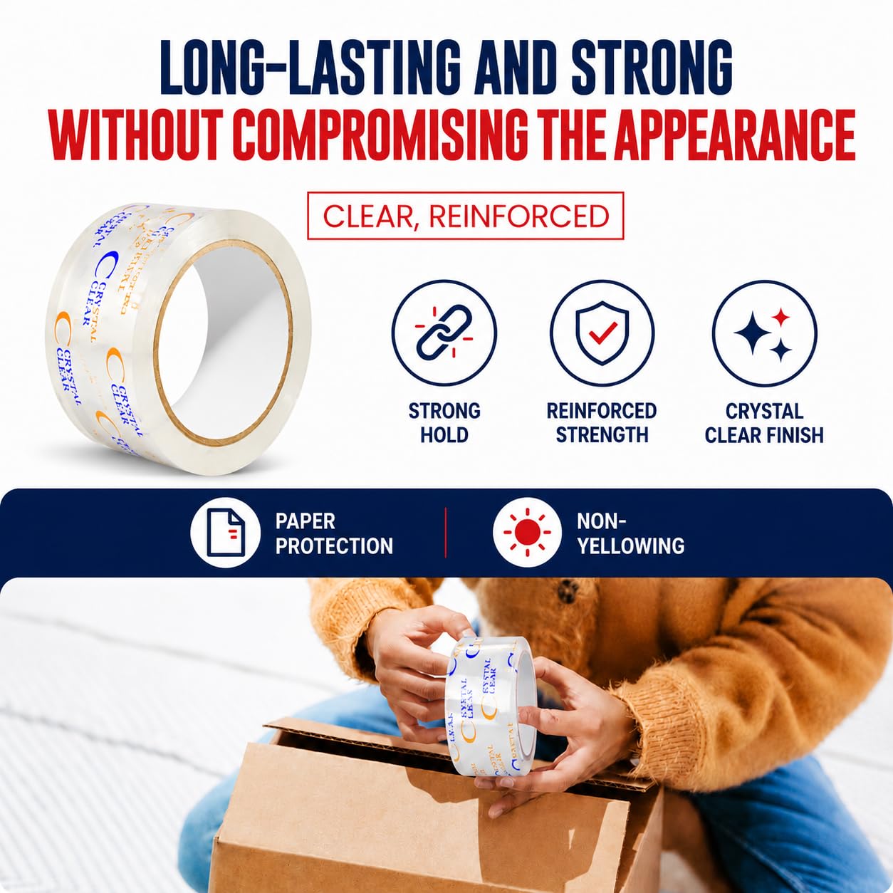 GGR Supplies LP-20CC Crystal Clear Book Repair Tape, 6 Inch x 72 Yards, Label Protection & Binding