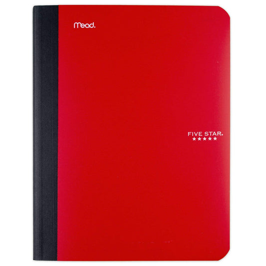 Five Star Composition Book, 100-Count, College Ruled, Red (72257)