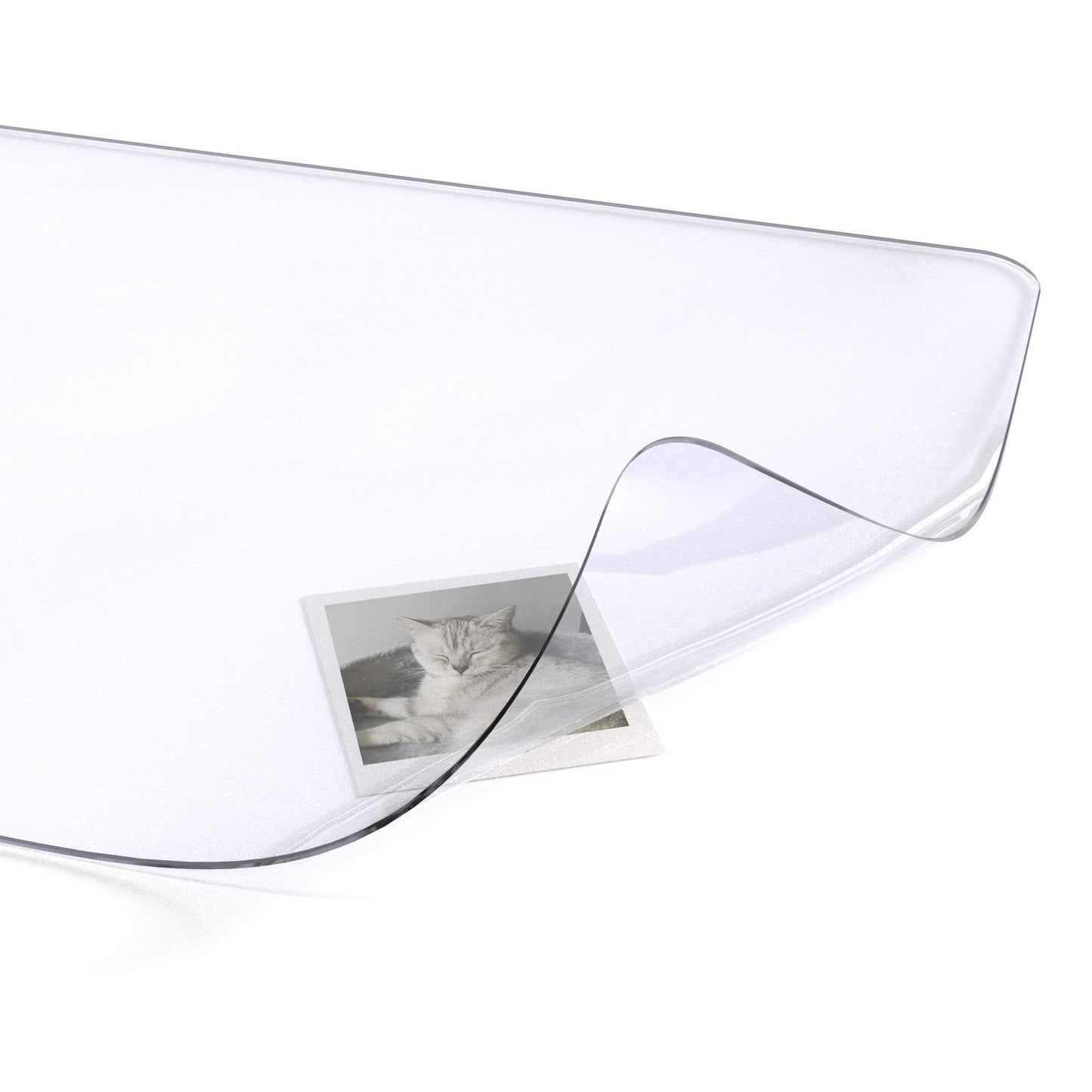Oterri Clear Writing Desk Pad, 24’’x17” Heat Resistant Waterproof PVC Round Edge Durable Desk