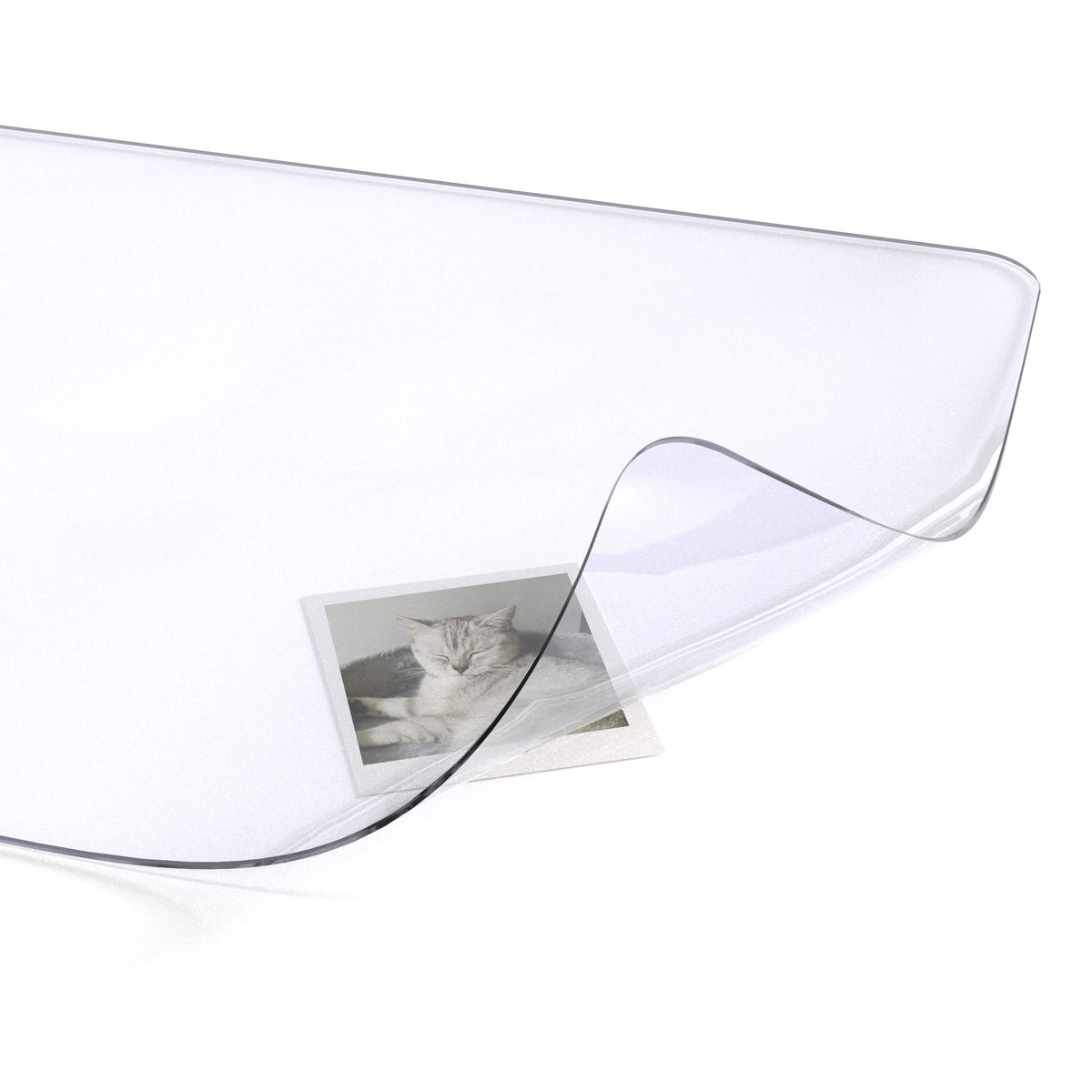 Oterri Clear Writing Desk Pad, 24’’x48” Heat Resistant Waterproof PVC Round Edge Durable Desk