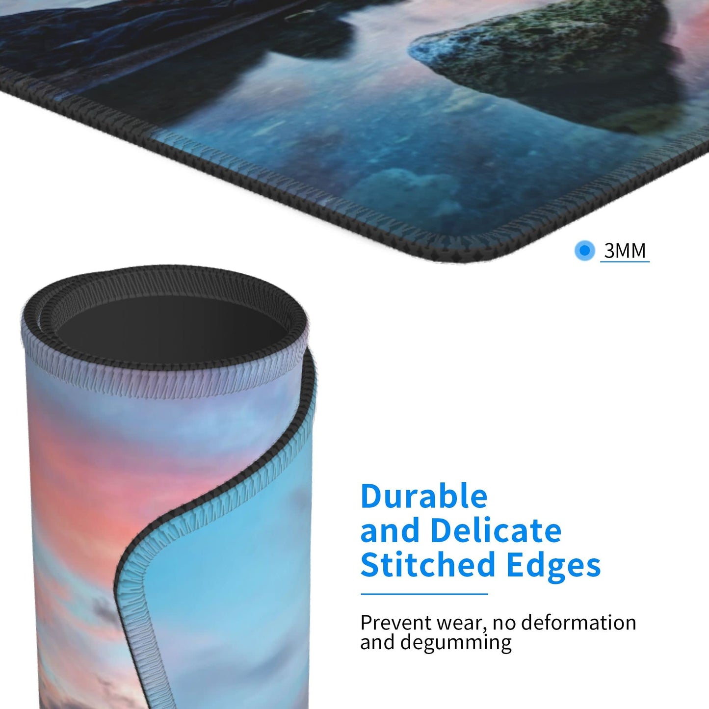 Custom Mouse Pad Personalized Add Your Own Photo Picture Text Mouse Mat with Anti-Slip Rubber Base