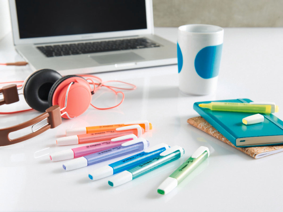 Highlighter - STABILO swing cool - Pack of 6 - Assorted Colors