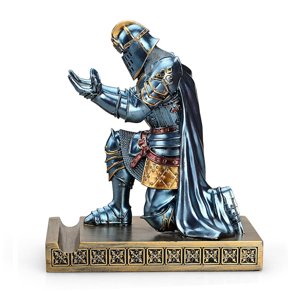 Knight Pen Holder Desk Organizer Office Decor Letter Opener for Desk Blue