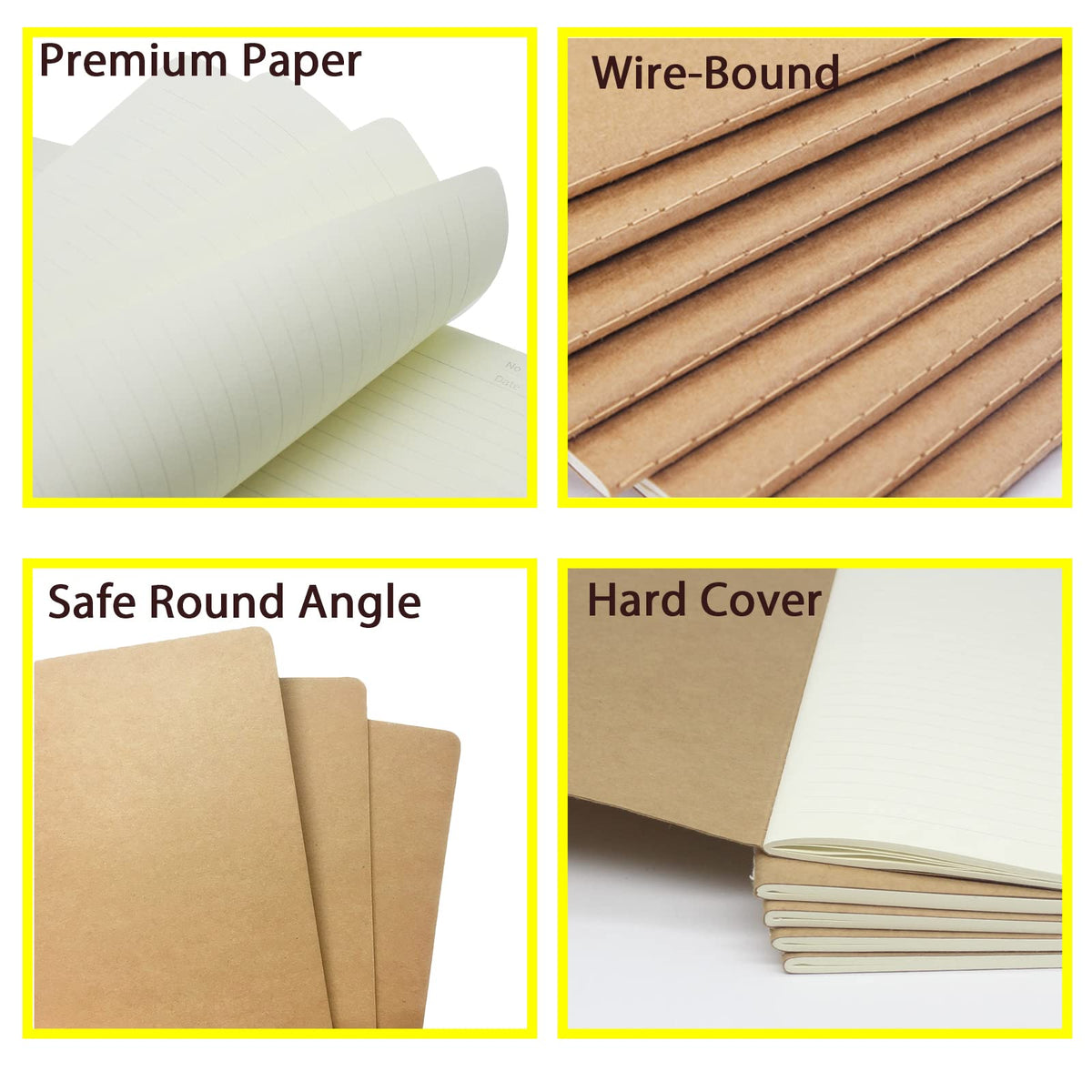 zmybcpack 12 Pack 8.5x11 inch Large Lined Notebook Journals Bulk