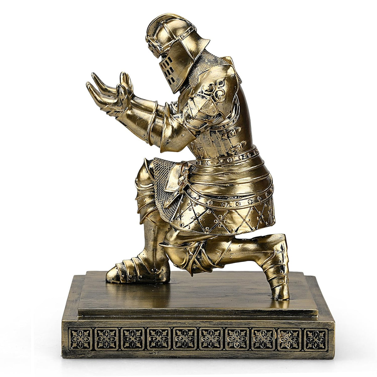 King's Guard Knight Pen Holder with a Letter Opener Desk Organizers Bronze