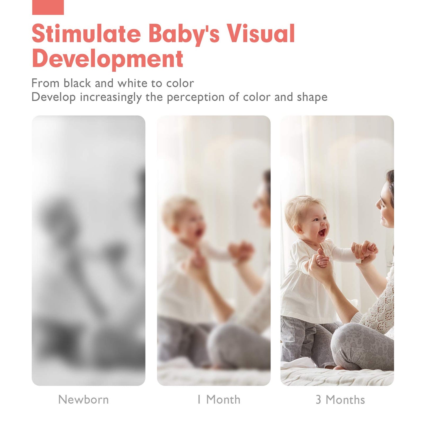 hahaland Contrast Flash Cards for Infants 0-36 Months Visual Stimulation