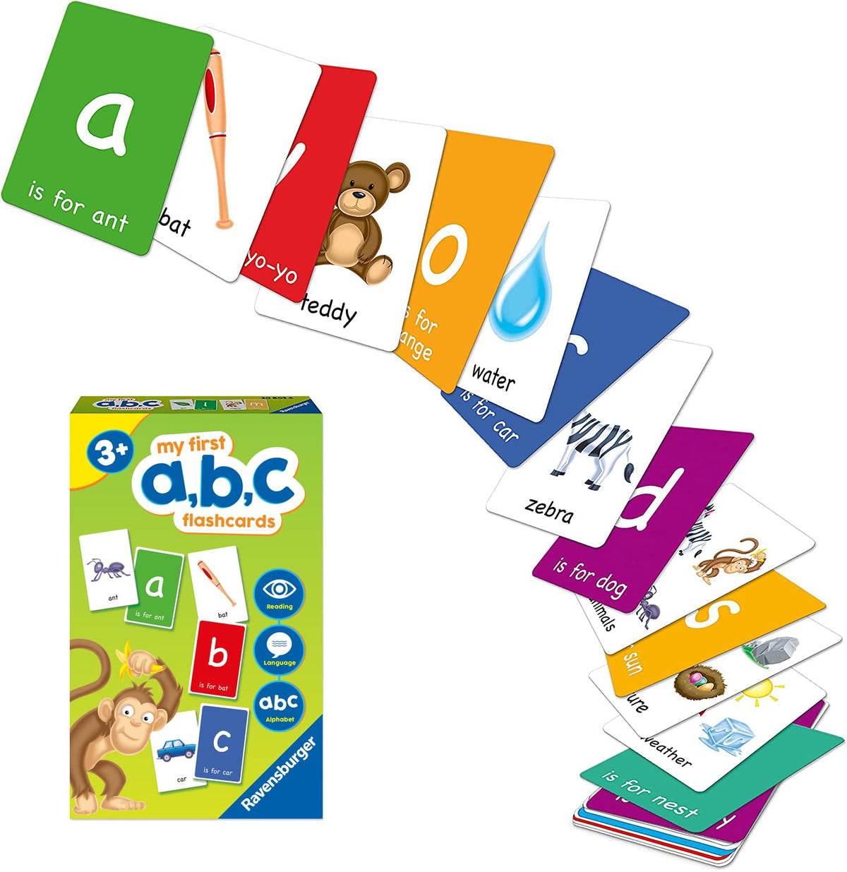Ravensburger My First ABC Flash Card Game Kids Age 3 Years Up - Ideal Early Learning, Object