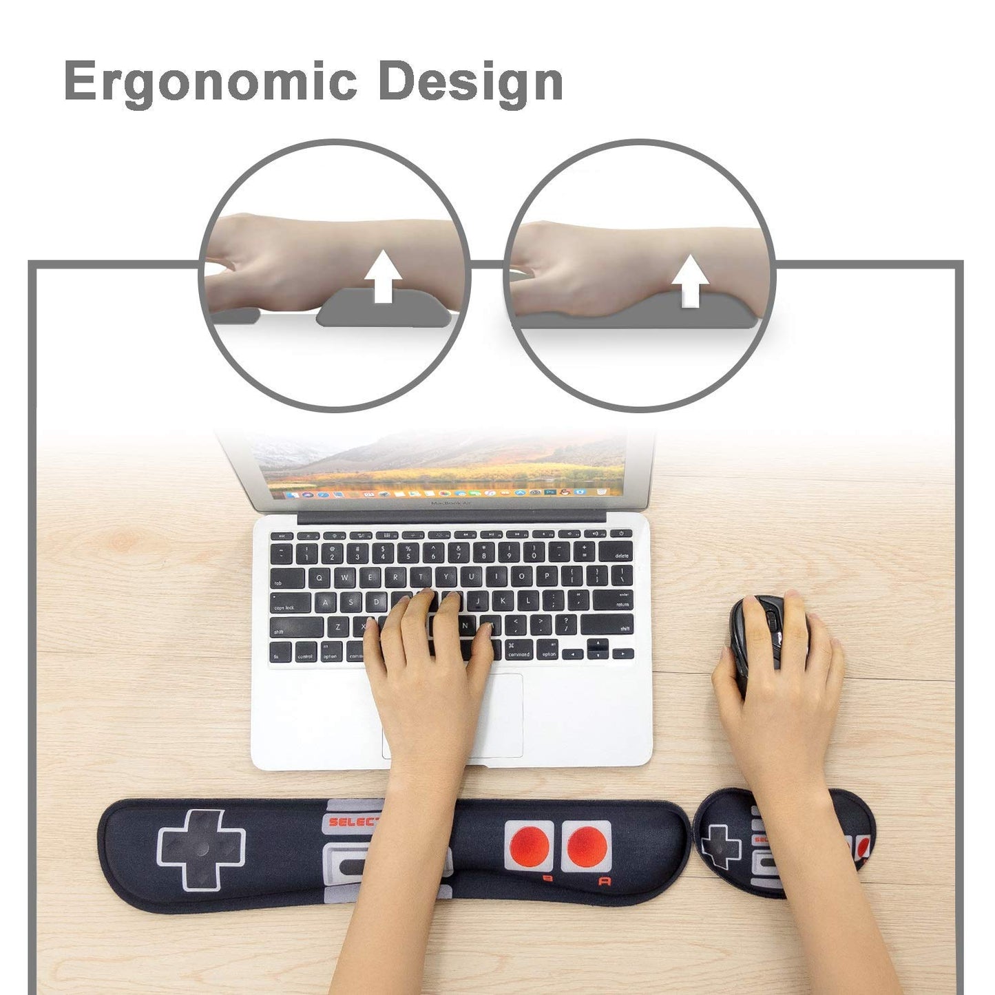 KBSING Keyboard Wrist Rest Pad and Mouse Wrist Support for Office, Game,Computer, Laptop, Pain